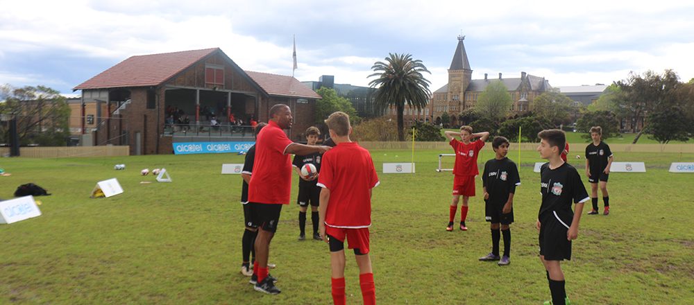 Liverpool Legend John Barnes Coaches at Newington