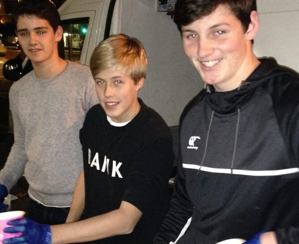 Year 11s serve up good cheer at Exodus Dessert Van