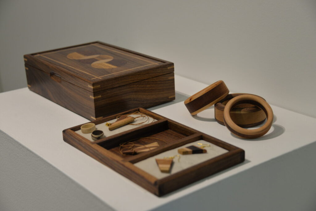 HSC Nominations | Class of 2026 1 Brandon F Jewellery Box in Walnut Rock Maple Zebrawood Beefwood